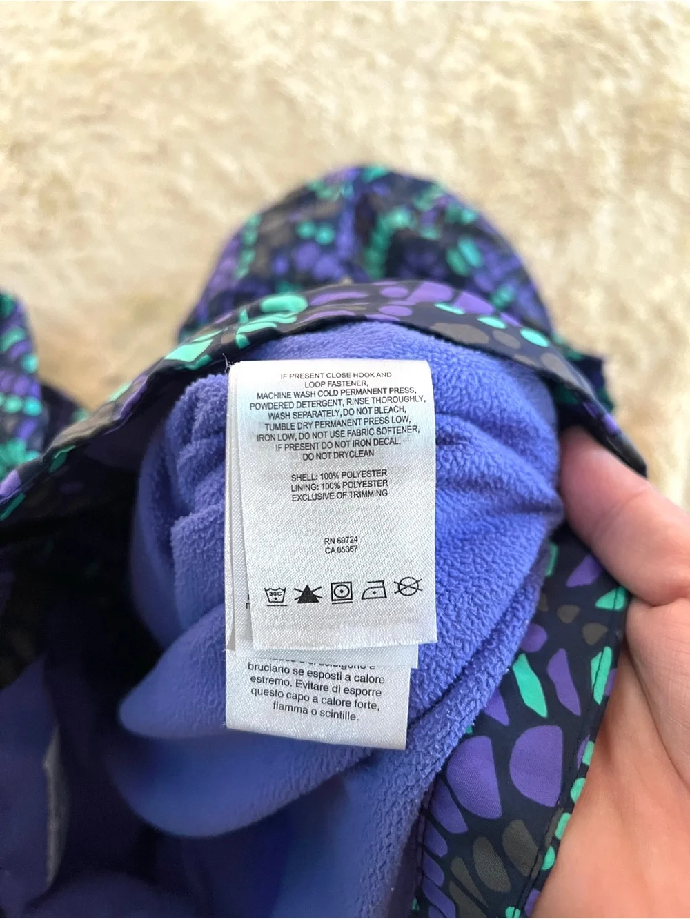 COLUMBIA Girl's Purple & Blue Rain Jacket Size XXS